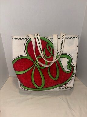 Brighton Love & Joy Christmas Large Tote Bag Multicolor Holiday Dove Design